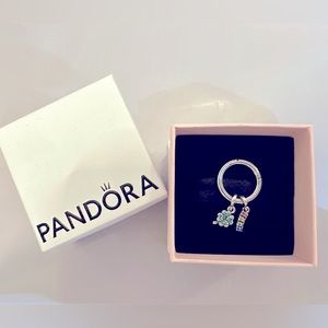 Pandora ME styling round connector with 🍀🌈 charms